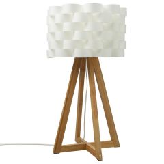 Lampe "Moki" H55cm en papier et bambou
